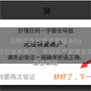 比特派钱包新手教程 Bitpie钱包使用技巧：多链资产管理全攻略