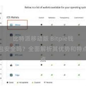 比特派移动版 Bitpie钱包安全吗？全面解析其优势和特点