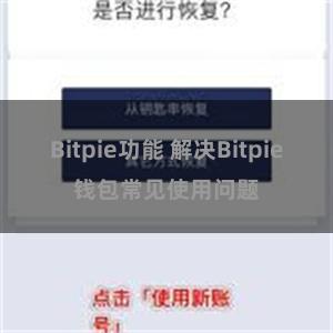 Bitpie功能 解决Bitpie钱包常见使用问题