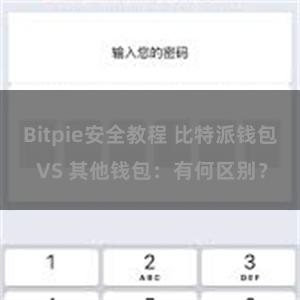 Bitpie安全教程 比特派钱包 VS 其他钱包：有何区别？